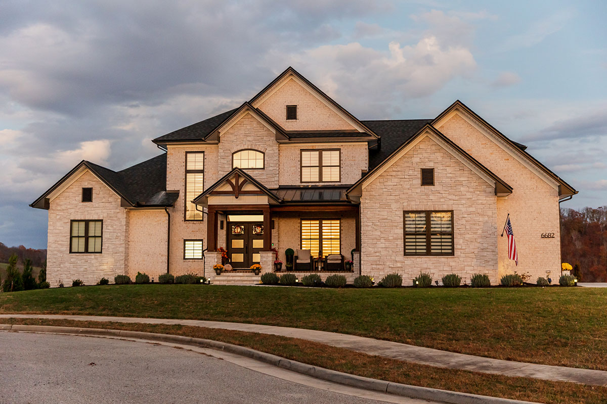 Chic River Haven home by Progress Street Builders