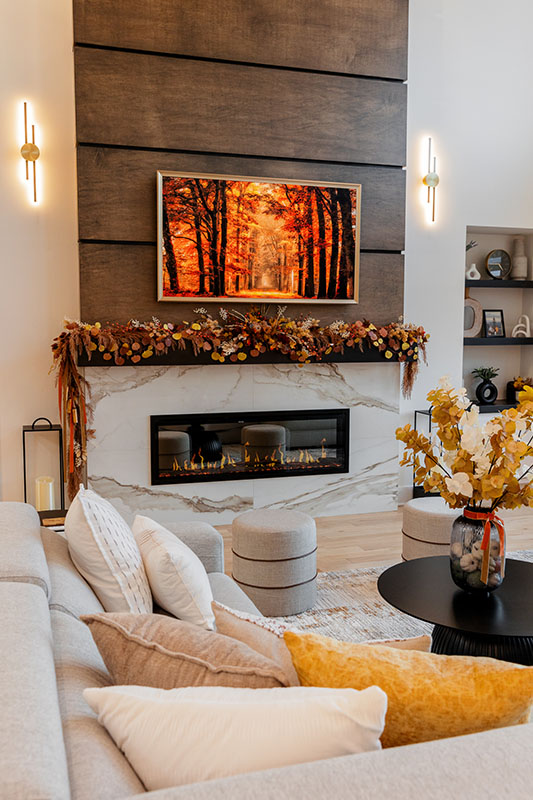 Chic River Haven home living room