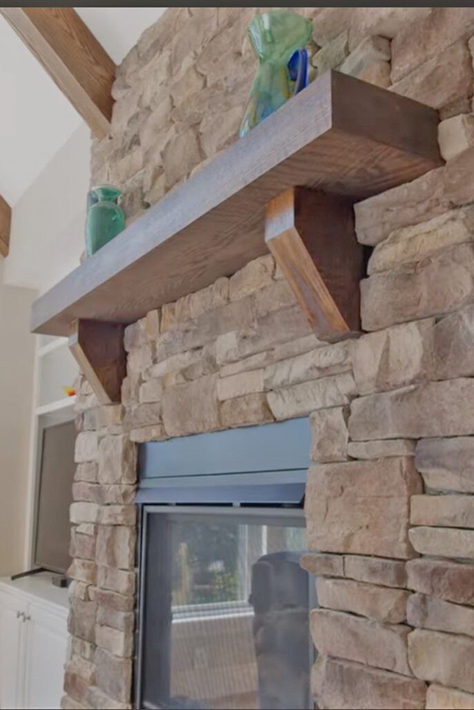 Mountainside View home fireplace