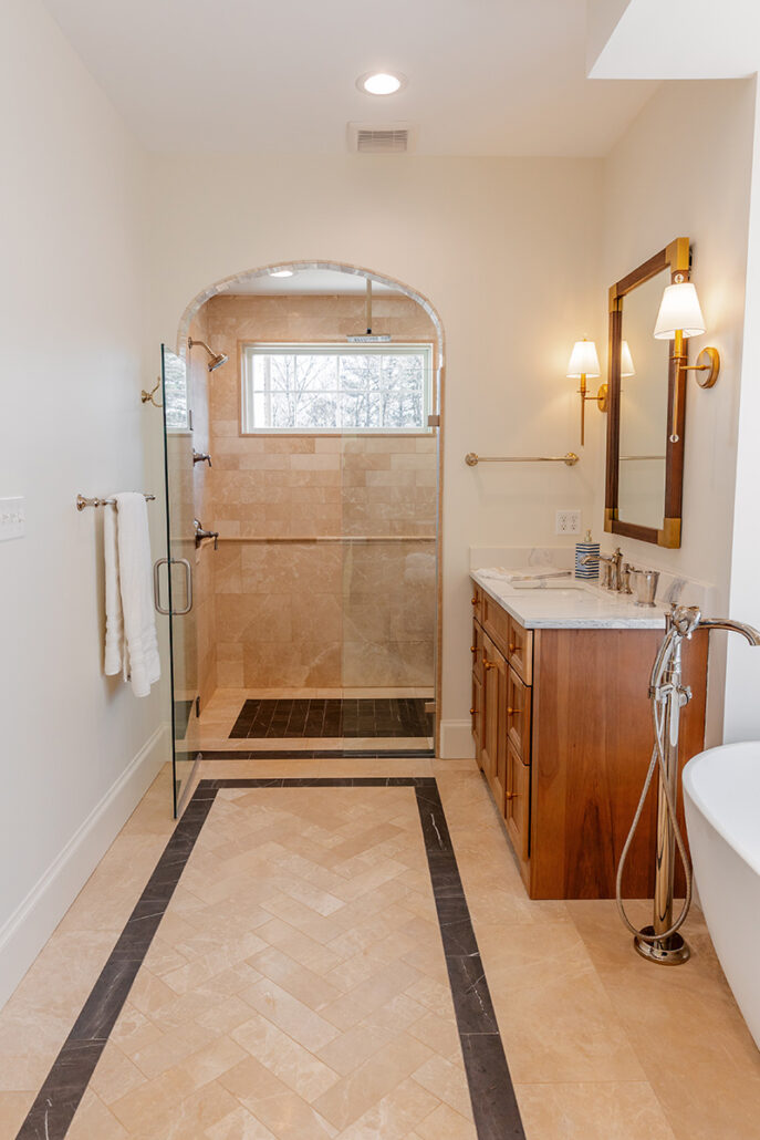 Refined English Cottage home bathroom