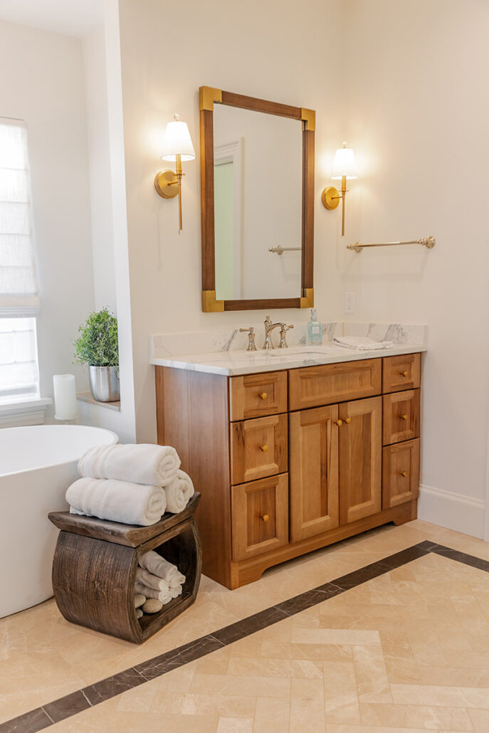 Refined English Cottage home bathroom