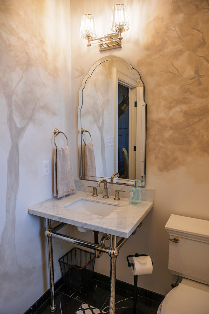 Refined English Cottage home bathroom