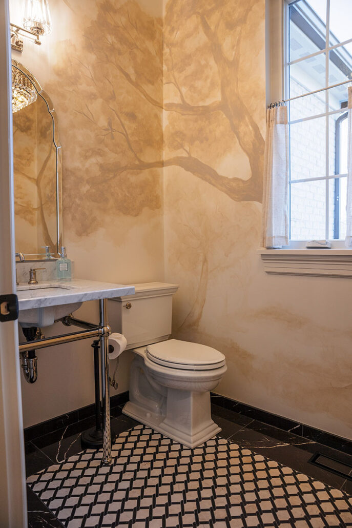Refined English Cottage home bathroom