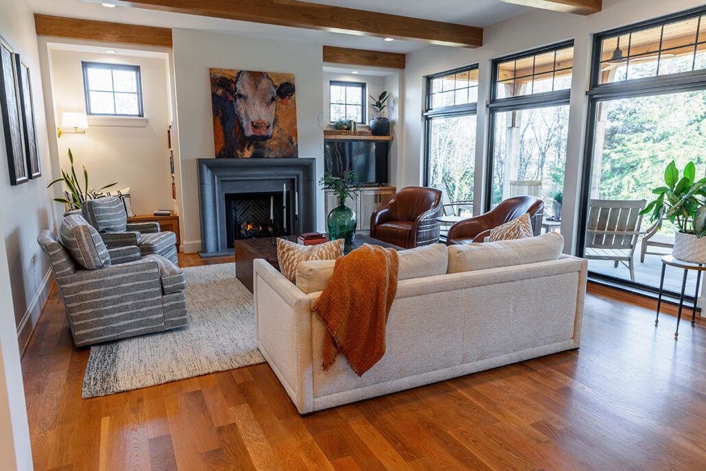 Refined English Cottage home living room