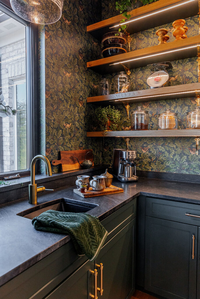 Refined English Cottage home bar sink