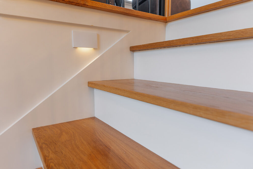 Refined English Cottage home staircase