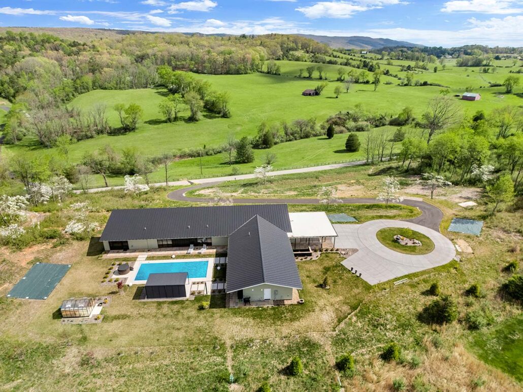 Mountain View Mid-Century home aerial