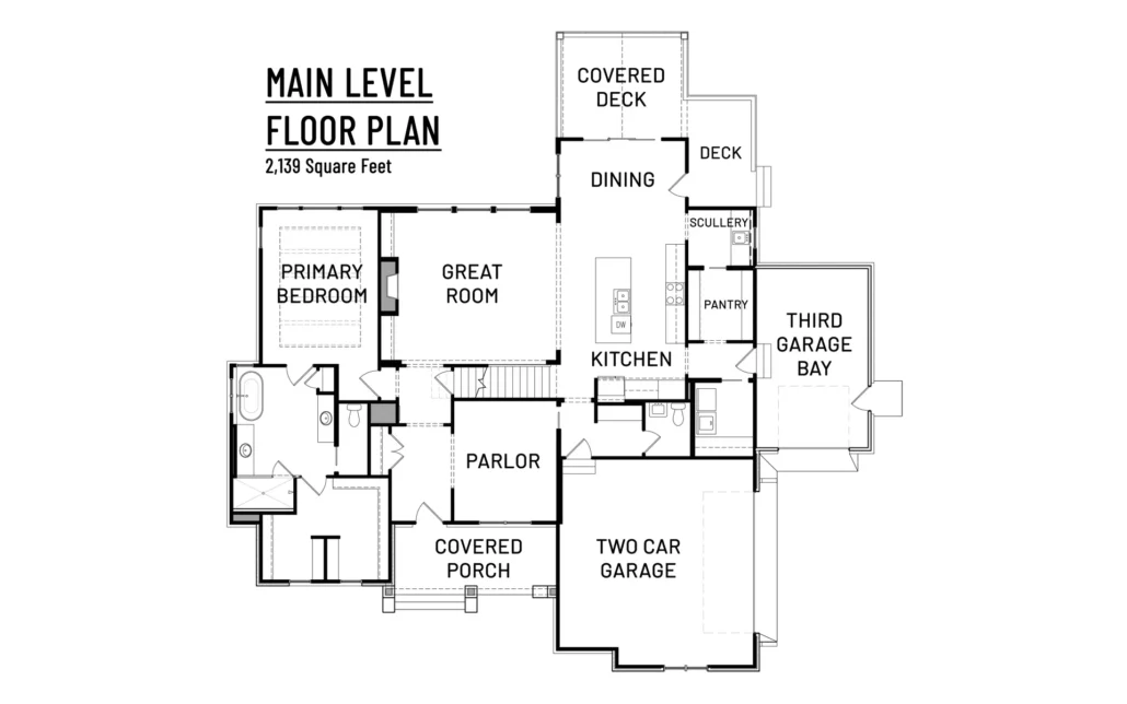 Middleburg home main level floor plan